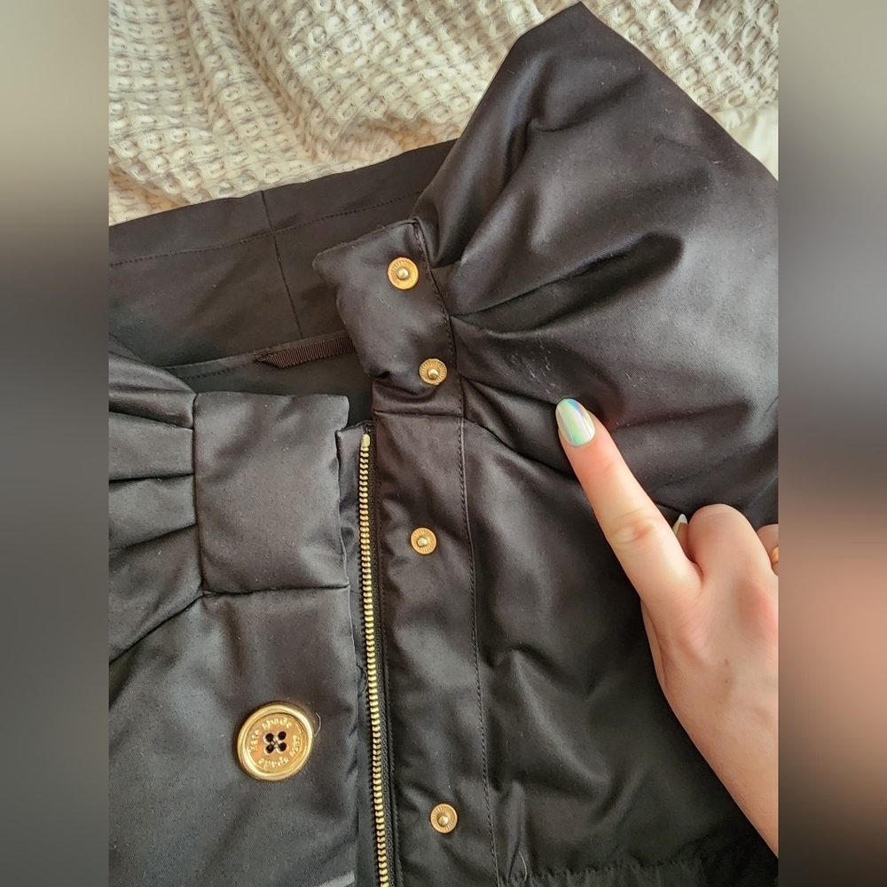 Kate Spade womens down filled black puffer coat size large - Picture 9 of 16